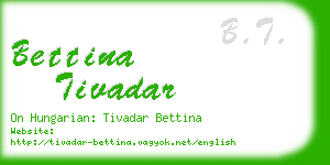 bettina tivadar business card